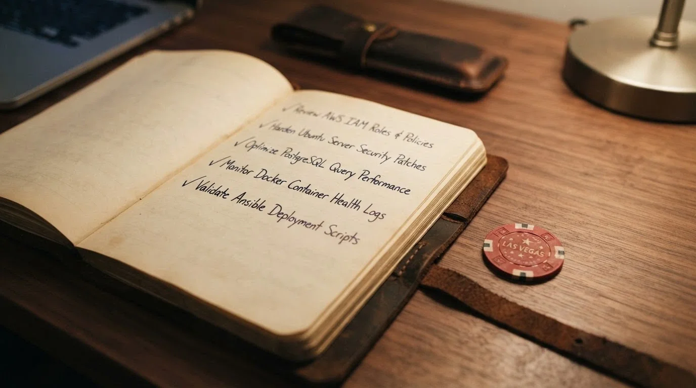 Una lista con cinque caselle da spuntare, ognuna con un'icona (percentuale, orologio, salvadanaio, documento, slot machine)