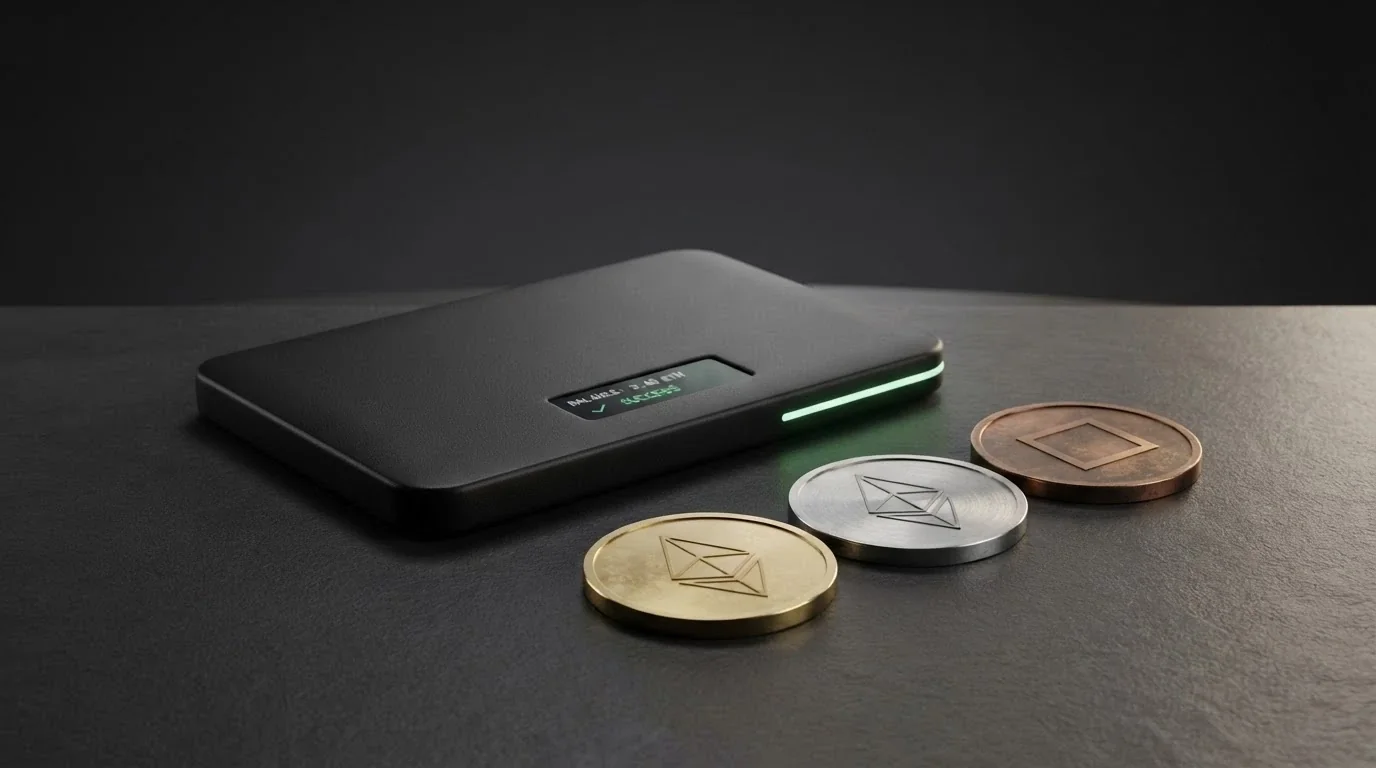 Un portafoglio digitale con icone Bitcoin Ethereum e Litecoin accanto a un'interfaccia di casinò online, senza documenti di identità visibili