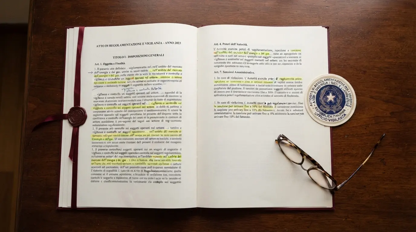 Il testo del Decreto Legislativo 41/2024 aperto sugli articoli relativi all'identificazione del giocatore, affiancato dal logo ADM