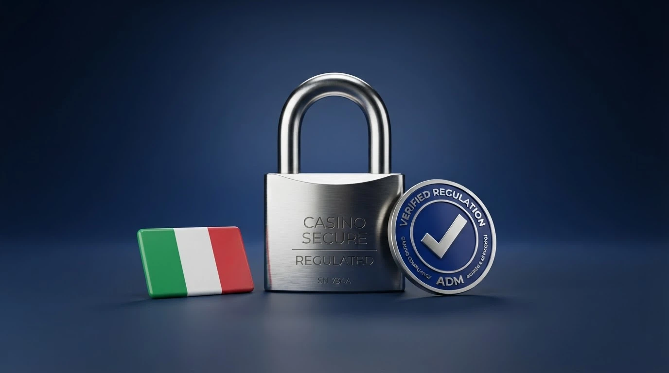 Il logo ADM accanto alla bandiera italiana e un timbro «Concessione Governativa»