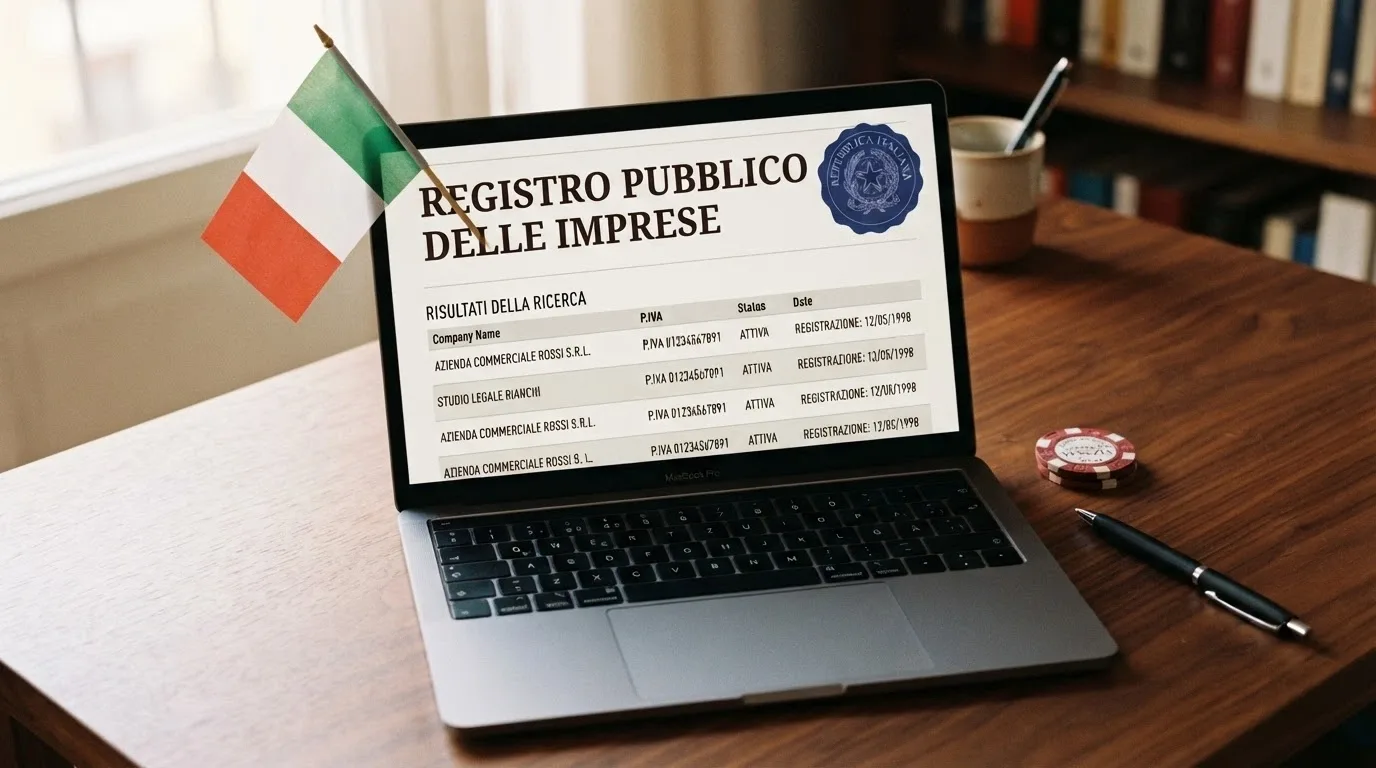 Documento ufficiale con il logo dell'Agenzia delle Dogane e dei Monopoli, un timbro circolare di concessione e la bandiera italiana sullo sfondo