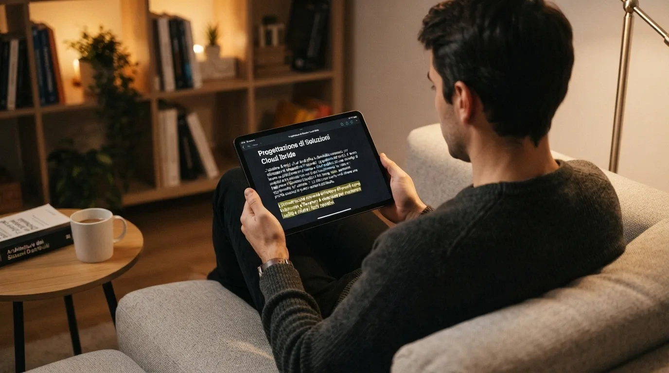 Un giocatore che consulta termini e condizioni su un tablet prima di completare la registrazione